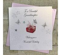 White Cotton Cards Code BD37 to A Beautiful Granddaughter Happy Birthday Carte d'anniversaire Faite à la Main