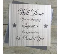 WHITE COTTON CARDS Code Xpd21 Grande Well Done Vous êtes Amazing Superstar Congratulations So Proud of You décoré à la Main Carte de félicitations