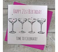 WHITE COTTON CARDS E9-53,3 cm Happy Birthday Temps pour célébrer. Carte Faite à la Main