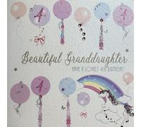 White Cotton Cards GA4-GD Carte d'anniversaire faite à la main avec inscription « Happy Birthday to A Very Beautiful Granddaughter »