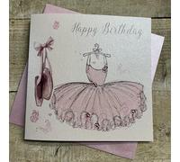 White Cotton Cards GL234 Carte d'anniversaire faite à la main Motif ballerine