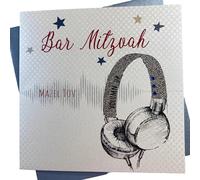 WHITE COTTON CARDS Jesb54 Mazel Tov Bar Mitzvah Carte Faite à la Main