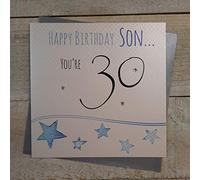 White Cotton Cards Llb30-s "Happy Birthday son fils... vous êtes 76,2 cm fait à la main carte d'anniversaire 30 ans