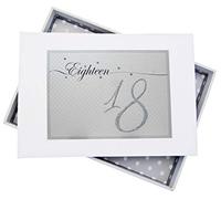 White Cotton Cards Lln18t Mini "Dix-huit holographique, Paillette" Album photo 18e anniversaire