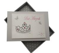 White Cotton Cards Mini album photo de Bat Mitzvah pour fille