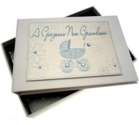 White Cotton Cards - Mini album photos - New Grand Son - Landau bleu