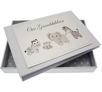 White Cotton Cards Nos petits-enfants Argent Toys Tiny Album