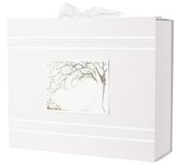 WHITE COTTON CARDS Open Motif Arbre, Grande boîte à Souvenirs., Tableau, Blanc, 27.2 x 32 x 11 cm