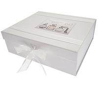 WHITE COTTON CARDS P60LK 60th Birthday, Large Keepsake Box, Perfume Bottles, Wood, 27.2 x 32 x 11 cm