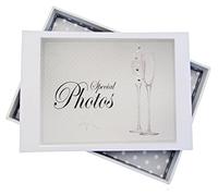WHITE COTTON CARDS Special Mini Album Photo, flûtes, Fl1t, Tableau, Blanc, 12.5 x 17.5 x 2.5 cm
