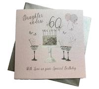 White Cotton Cards SS42-DIL60 Carte d'anniversaire pour belle-fille Motif flûtes à champagne Rose
