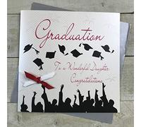 WHITE COTTON CARDS xwb98d Grand diplôme et Graduation à Un Wonderful Daughter Fait Main Carte Graduation
