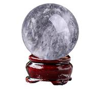 White Crystal Ball Fengshui Balls, Smelt Clear Quartz Crystal Sphere, Crystal Orb Ornaments,for Home Decor Prosperous Invite Wealth,19cm