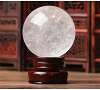 White Crystal Ball Ornaments White high-end Home Stone Polished Housewarming Feng Shui Ball Desktop Town House Ornaments,White,100mm