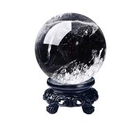 White Crystal Ball Rough Stone Ornaments Office Living Room Entrance Home Decoration Craft Gifts for Divination Camera Photo Shoot Art,White-8cm/3.1in
