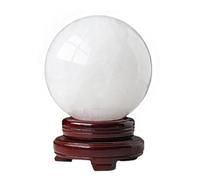 White Crystal Decorative Balls Calcite Ball Lucky Sphere Magic Fengshui Ornaments for Home Office Decoration,15cm/5.9in
