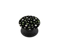 White Daisy Fleurs de Jardin de Nuit Motif Floral PopSockets PopGrip Adhésif
