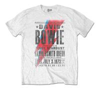 White David Bowie Live at the Hammersmith Odeon Autorisé T-shirt Hommes