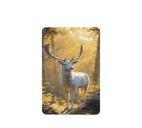 White Deer In The Forest Lot de 4 désodorisants pour voiture - Cartes parfumées à suspendre - Pour tablettes d'aromathérapie de voiture