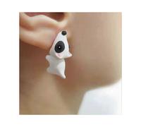 (White Dog) Corgi Dinosaurs Stud Earrings Jewelries Cartoon Animals Dog Biting Stud Earring With Alloy For Valentine\'s Day Christmas/YY