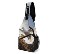 White Dove Flying in The Sun Sac à bandoulière décontracté à bandoulière pour sport, voyage, randonnée, sac à dos pour femme et homme
