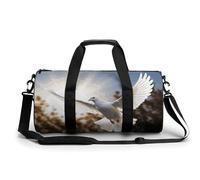 White Dove Flying in The Sun Sac de sport de voyage pour homme et femme avec compartiment à chaussures, poche humide, style 45 cm/22,9 cm/22,9 cm, Style :, 17.7in/9in/9in
