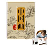 White Drawing Copying Album, Chinese Painting Lines Drawing Book, 11.42x8.27 Inches, Traditional Beginner Sketchbook, Portable Lines Sketch for Kids, Adults, Teens, Art Practice