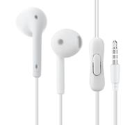 White Écouteurs intra-auriculaires filaires, casque d'écoute stéréo avec micro, pour Xiaomi Redmi Huaiwei iphone Samsung LG et PC, 3.5mm ""Nipseyteko
