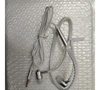 WHITE Écouteurs portables à fermeture éclair, 3.5mm, m-x, prise audio, oreillettes matinales avec micro, mains libres, MP3, casque pour téléphone portable, PC ""Nipseyteko