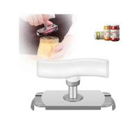 (White)Effortless Arthritis Jar Opener,Easy Open Adjustable Grip Jar Opener,Jar Opener Wrench for Seniors Arthritis Elderly to Open Jar Easily