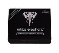 White Elephant Superflow Lot de 3 paquets de 120 filtres à charbon actif Diamètre 9 mm