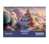 White Estate Floating in The Sky 1000 Pièces Puzzles Ethereal Fantasy Castle Défiant Et Éducatif Puzzle pour Adultes Jeu Créatif 70x50cm/1000pcs