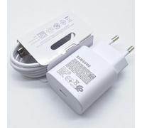 White Eu And Cable-Samsung-Chargeur Super Rapide Usb Type C, Adaptateur Cargador Pour Galaxy S24, S23, S20, S21, S22 Plus, A54, A34, Z Flip Possède 5, 6, 4, 25w