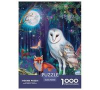 White Eule 1000 Teile Animation Puzzle Für Erwachsene Impossible Spiel Farbenfrohes Für Erwachsene Und Kinder 70x50cm/1000pcs