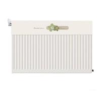 White Fabric Radiator Cover 60cm Dust Shield Floral(100cm) | Dust prevention, extends radiator life, keeps home tidy, 60cm size, white floral design