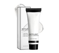 White Face Paint, Liquid Foundation Makeup, Portable Smudge Proof Matte Foundation Liquids, Smooth Blendable Texture, Long Lasting Full Coverage for Cosplay Children, 37ml