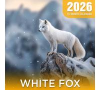 White Fox 2026 Calendar: Arctic foxes and other pale-coated canids in seasonal views