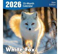 White Fox 2026 Calendar: Arctic foxes and other pale-coated canids in seasonal views