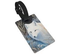 White Fox in The Snow Étiquettes pour bagages Idéal pour sac à dos de voyage