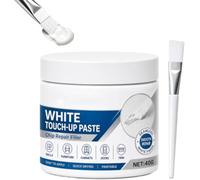 White Furniture Touch-Up Paste with Brush, Wall Repair Paste White, Instant Scratch Concealing Wood Repair Paste, For Scratches on Walls, Cabinet Doors, And Baseboards, Wooden Floors, 40g (1PC)