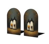 White Ghosts Woods Dark Academia Lot de 2 serre-livres esthétiques pour étagères en bois pour la maison, le bureau, les bibliothèques