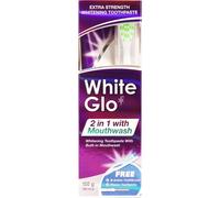 White Glo Dentifrice blanchissant avec bain de bouche 2en1 150g + brosse à dents