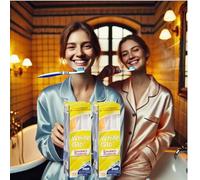 White Glo Smokers Formula Lot de 2 dentifrices blanchissants 150 g (avec 50 bâtonnets de fil dentaire Sanitral inclus en cadeau)