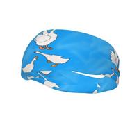 White Goose House Bandeau de sport unisexe respirant, à séchage rapide et extensible