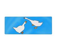 White Goose House Tapis de souris en caoutchouc pour clavier de jeu Imprimé maison d'oie 30,5 x 80 cm
