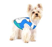 White Goose spread its wings Gilet en coton pour petit animal domestique Imprimé complet Chien Chat Doux Respirant Élastique Vêtements Quotidien Fête Tenue