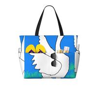 White Goose spread its wings Multifunctional Beach Travel Bag Multi Pocket Fashion Design Suitable for Various Outdoor Places