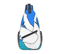White Goose spread its wings Sac à bandoulière décontracté durable grande capacité léger et respirant Convient pour divers lieux de plein air