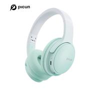 White Green Picun Queen-Écouteurs sans fil Bluetooth 5.3, oreillettes hi-fi, stéréo, 40 heures d'autonomie, pour téléphone, PC, casque léger ""Nipseyteko