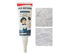 White Grout Filler Tube, White Tile Grout Filler, Waterproof Tile Grout Repair, Tile Grout Repair Kit, White Grout Reviver Set, Easy To Use, Portable for Lines, Gaps, Floors, Sinks